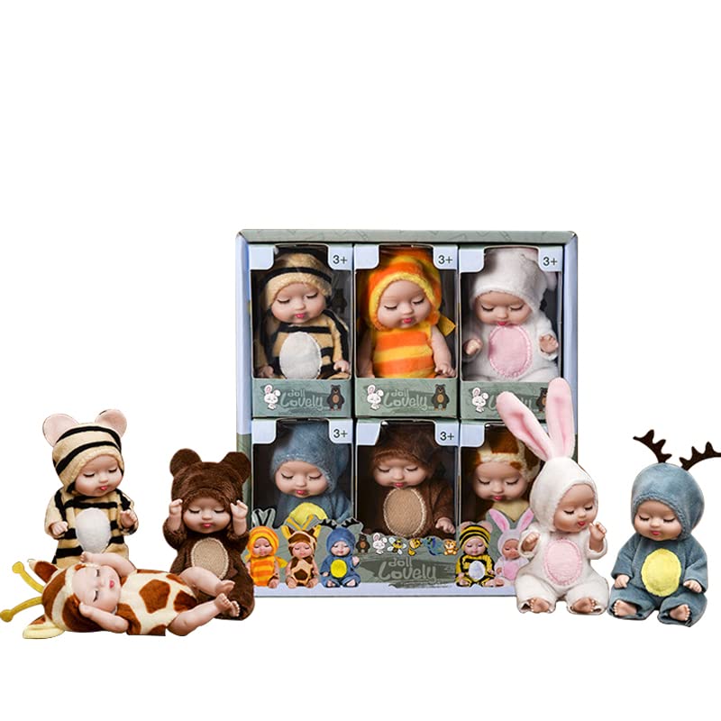 PATPAT Baby Dolls for Girls, Cute Sleep Baby Dolls Set of 6 Pajama Fairy Baby Dolls with Gift Box,Gift for Girls,Desk Cake Home Decor, Mini Doll Collection (6PCS 4.3*2in) PATPAT Baby Dolls for Girls, Cute Sleep Baby Dolls Set of 6 Pajama Fairy Baby Dolls with Gift Box,Gift for Girls,Desk Cake Home Decor, Mini Doll Collection (6PCS 4.3*2in)